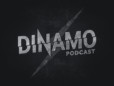 Dinamo Podcast cover grey grunge music podcast typography