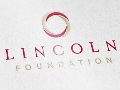 Lincoln Foundation brand christian circle foundation gold identity lincoln logo red ring school