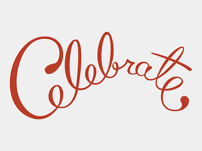 Celebrate Lettering bezier celebrate christmas drawn hand lettering logo vector