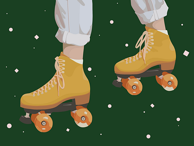 ROLLERBABES illustration procreate roller skate sneaker art sneakerhead