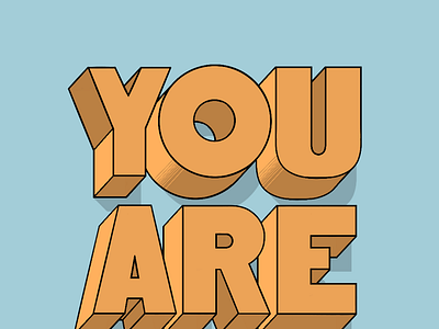 You Are Here handlettering illustration lettering procreate typography typography inspired