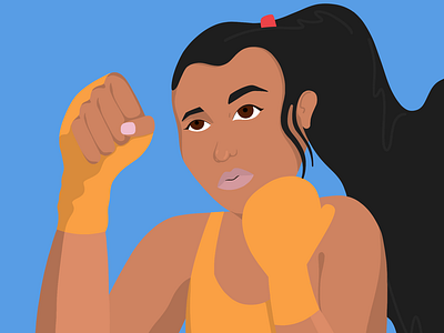 Girl Boxing Illo