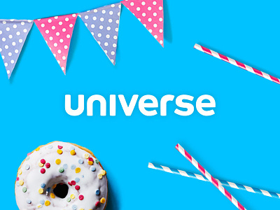 Universe Play branding donut flag layout photoshop straw universe