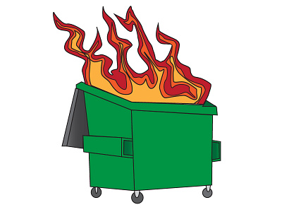 Dumpsterfire sticker