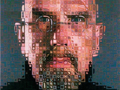 Chuck Close Painting illustration