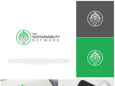 Sustainability Network app branding icon logo vector