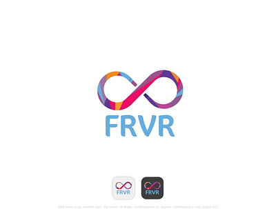FRVR GAMING branding illustration logo minimal typography vector