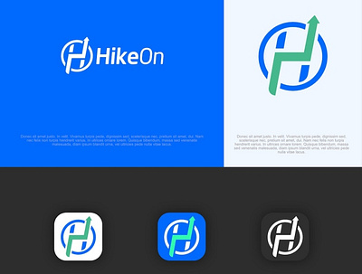 Finance and technology company app branding icon logo minimal typography vector
