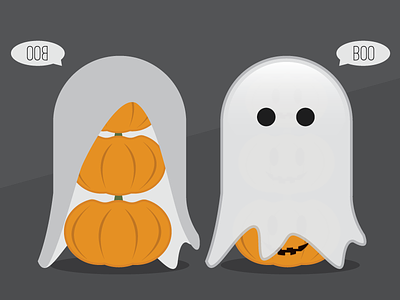 Pumpkin boo ghost ghoul illustration pumpkin pumpkins