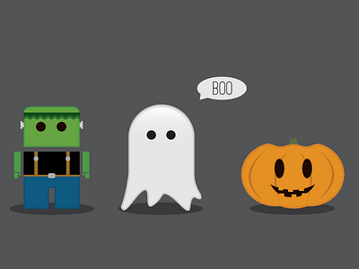 Halloween Friends boo frankenstein friends ghost ghosts halloween pumpkin