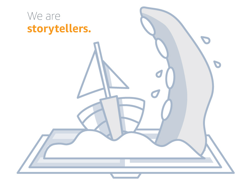 We are storytellers kracken sailboat ux storytelling