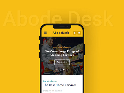 Abode Desk — Mobile App and App Launch Website Template app branding design fashion icon illustration logo multipurpose template ui webdesign