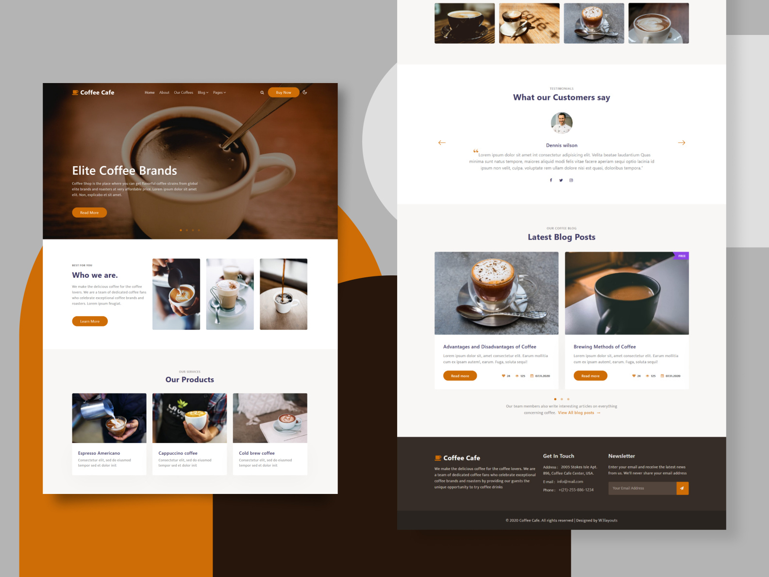 Coffee Cafe by W3Layouts on Dribbble