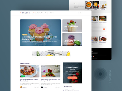 Blog Store a Blog Website Template blog branding design template ui ux webdesign