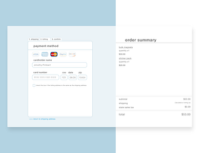 daily ui 2 - credit card checkout checkout creditcard design ui