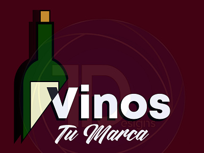 Vinos Logo design icon illustration logo wine