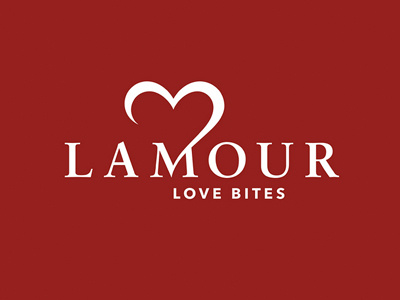 Lamour Love Bites adobe illustrator branding design food identity illustrator logo logo design love signature typography vector