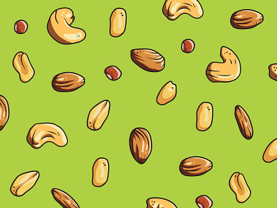 Nuts color illustration nuts shapes vector vector illustration