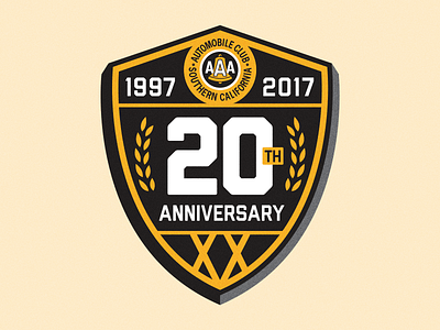 Anniversary Badge V2 adobe illustrator anniversary anniversary badge badge brand identity branding design logo logo design typography vector