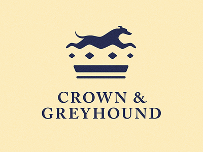 Crown & Greyhound - Negative Space Logo brand identity branding crown design greyhound logo logo design negative space negative space logo rebrand typography