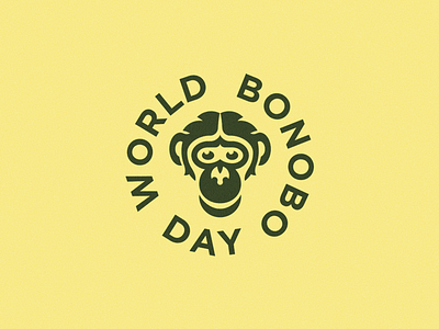 World Bonobo Day Logo art bonobo brand identity branding clean design flat graphic design icon illustration logo typography