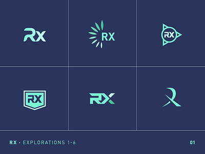 RX | 01 art brand identity branding clean design flat graphic design icon illustration logo monogram typography