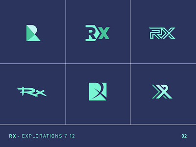 RX | 02 art brand identity branding clean design flat graphic design icon illustration logo monogram typography