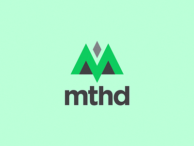 mthd art brand identity branding clean design flat graphic design icon illustration logo monogram typography