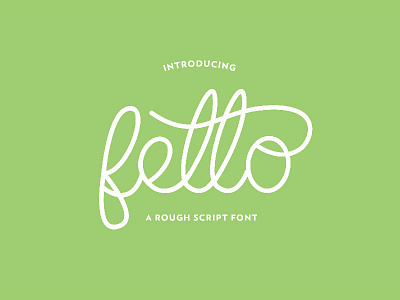 Fello - A new script font font hand made rustic script typography