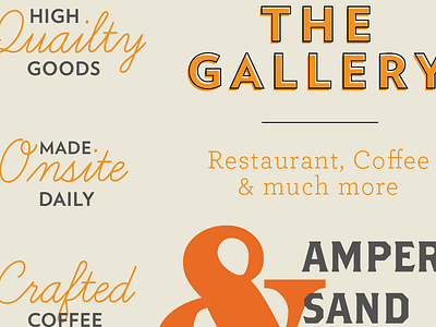The Gallery - Branding ampersand branding branding logo coffee design graphic design logo logo mark orange red typography