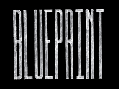 Blueprint black branding font handmade logo pen and paper sketch type typography