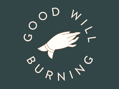 Good Will Burning Branding Ideas brand branding candle circle design green hand logo logo design tattoo