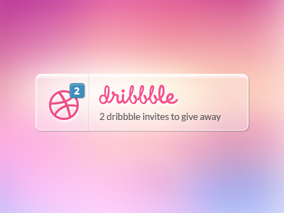 Dribbble Invites To Give Away dribbble giveaway invitation invite notification ui