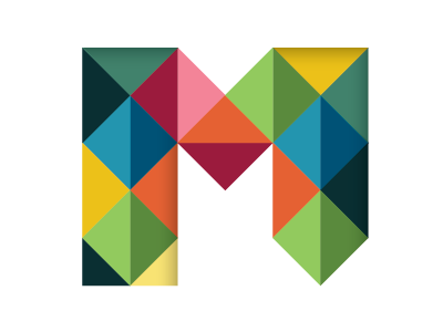 Mosaic logo m mosaic triangle