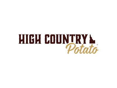 High Country Potato Logo country earth farm idaho logo