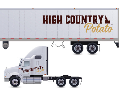 High Country Potato Trucks graphics idaho logo potato semi truck