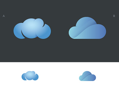 HELP! – A or B? blue branding bubbles cloud compare gradient help icon identity logo