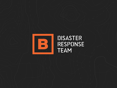 Disaster Response Team logo military stencil sticker topography