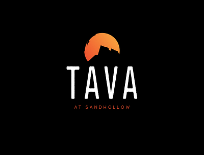 Tava at Sandhollow arizona branding cactus desert elegant logo native american new mexico orange real estate resort sand dunes sun sunset tall utah