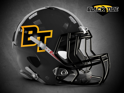 Black Tide Logo - Helmet Application athlete football grunge helmet logo sports