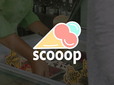 Daily Logo Challenge - Day 27 branding daily logo challenge day 27 dailylogo dailylogochallenge design ice cream brand ice cream logo icecream logo logochallenge logodesign logodesigner logos scooop logo vector