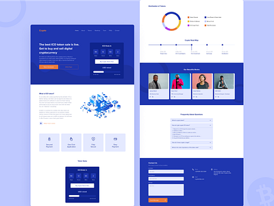 Crypto Token Sale Website crypto crypto design cryptocurrency design figma landing page design product design token sale ui ux visual design website design
