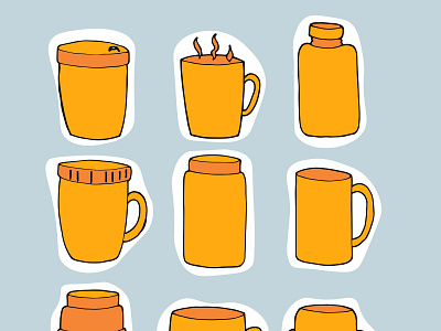 thermo cup, container for drinking in winter, we drink hot drink container for drinking in winter cup with a double bottom illustration for a postcard illustration for instagram illustration for stories thermo bottle thermo cup thermo glass thermo mug we drink hot drinks in winter