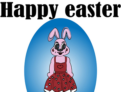 holiday easter, happy easter, greetings on easter, bunny girl,, bunny girl egg greetings on easter happy easter holiday card happy easter holiday card happy easter holiday easter illustration for a poster illustration for a website illustration for instagram in a dress sneakers socks