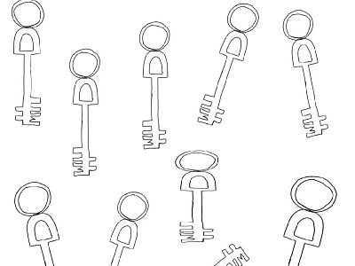keys, housekeeper,housekeeper, key, key, key, keys on a wh a picture for a business card housekeeper illustration illustration for instagram isolated elements key keys keys on a white backgroundon poster set for printing on a picture set for printing on posters vector