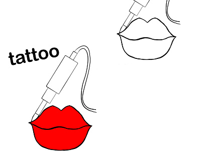 tattoo master, permanent tattoo master, lips tattoo, lips of dif a picture for a business card design illustration illustrator logo postcard set for printing on a picture set for printing on posters ui vector