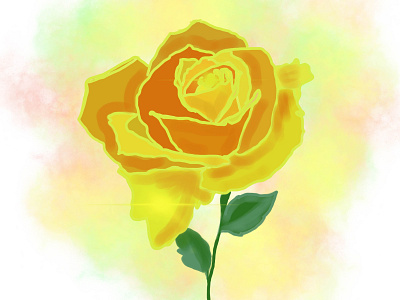 yellow rose on a colored background a picture for a business card design illustration illustrator logo postcard set for printing on a picture set for printing on posters ui vector