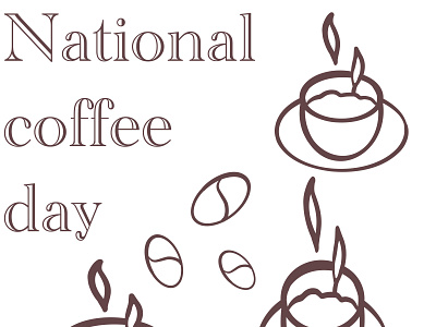 national coffee day, coffee, different types of coffee, coffee b a picture for a business card design illustration illustrator logo postcard set for printing on a picture set for printing on posters ui vector