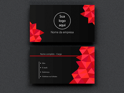 Business Card Model (Black and Red)