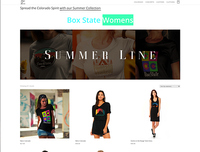 Women’s banner product mockups and page design design web